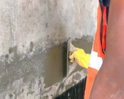  Finishing Rough Surface of RCC wall with Shree E Plast +(FC)Extra Fine Grey