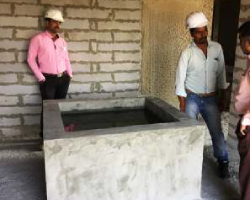 For Internal and External Platering to the water tank constructed with joining A.A.C Blocks for testing sepages through the plaster and block joining mortar
